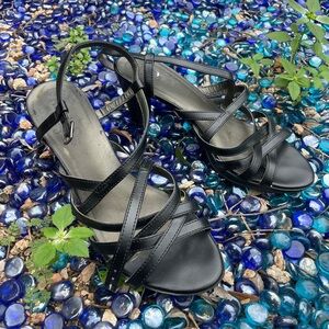 Strappy black sandal